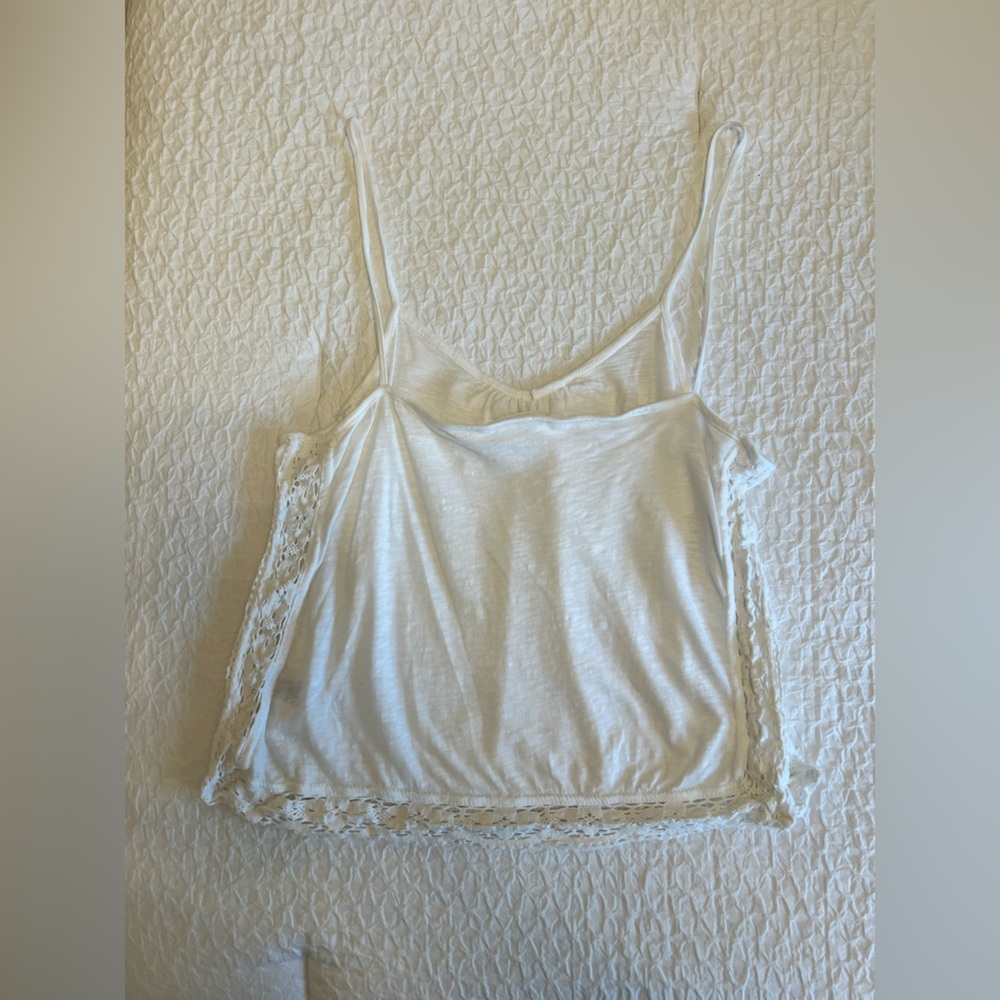 White Lacey Boho Tank Top - Picture 5 of 9